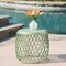 GDFStudio Alameda Outdoor 19 Inch Diameter Lattice Iron Side Table